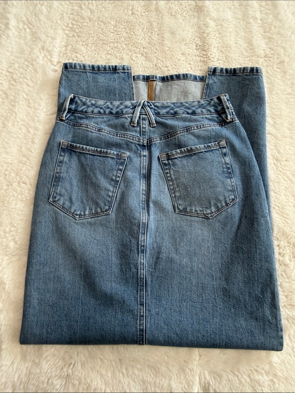 Good American ,Front Maxi,Size 8/29, High-Waist Blue Denim Pencil Skirt Jeans - Picture 16 of 17
